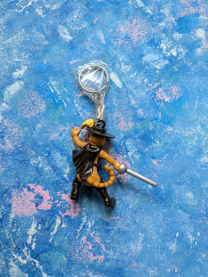 Vintage Shrek 2 Puss In Boots Keyring - 2004 - Dreamworks