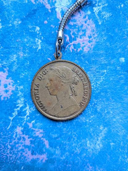Vintage York Castle Museum Coin Souvenir Keyring/Keychain