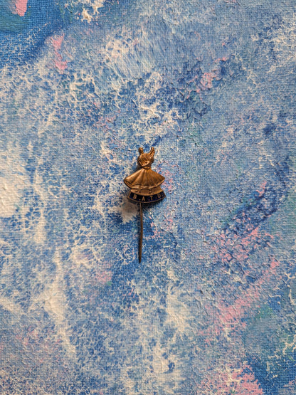 Vintage British Association of Teachers of Dancing Gold-Tone Metal Lapel Stick Pin