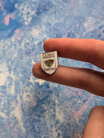 Vintage Queen Elizabeth Forest Park Enamel Pin Badge