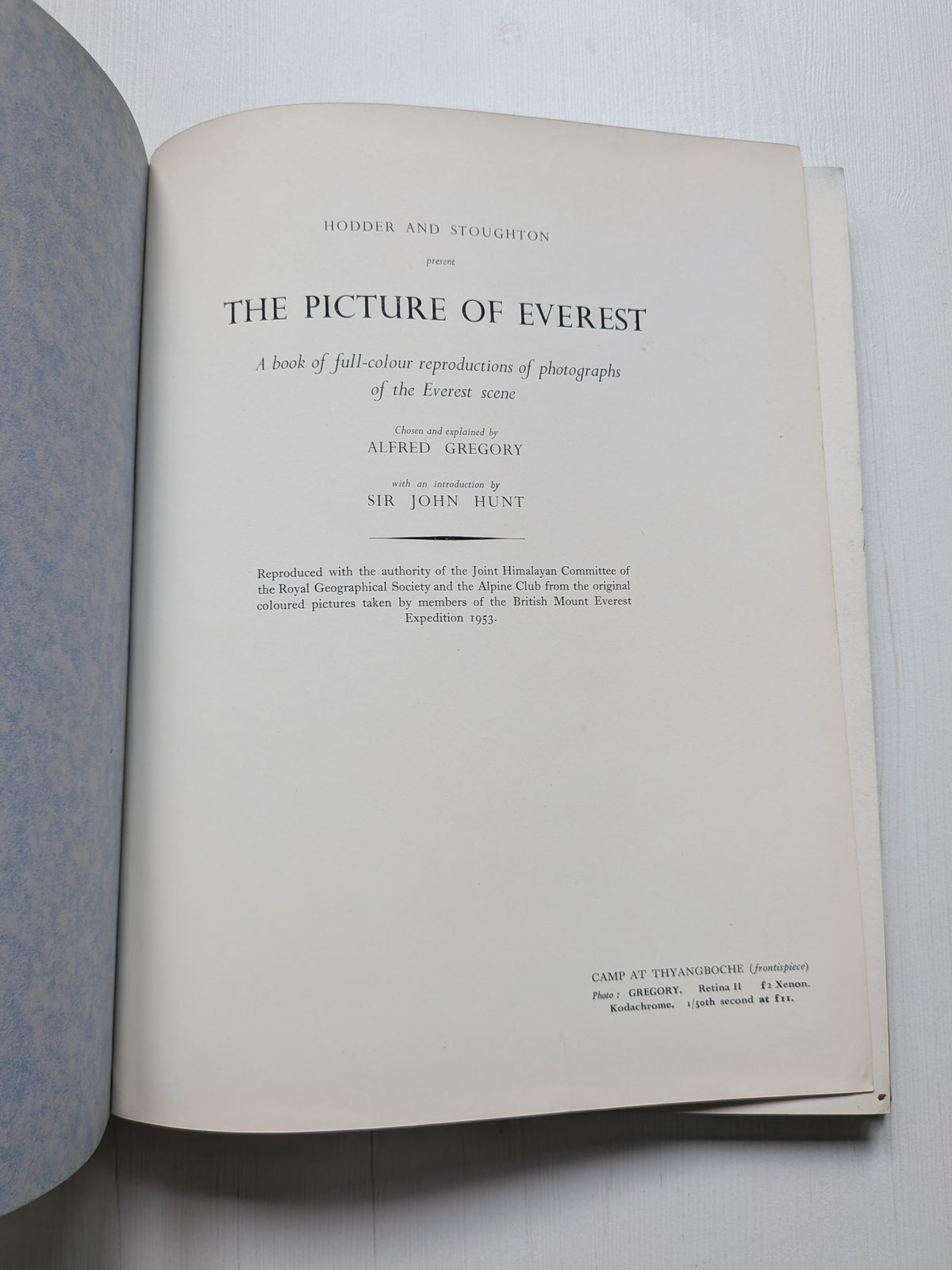 The Picture of Everest - Alfred Gregory/Sir John Hunt - 1954, Hodder & Stoughton