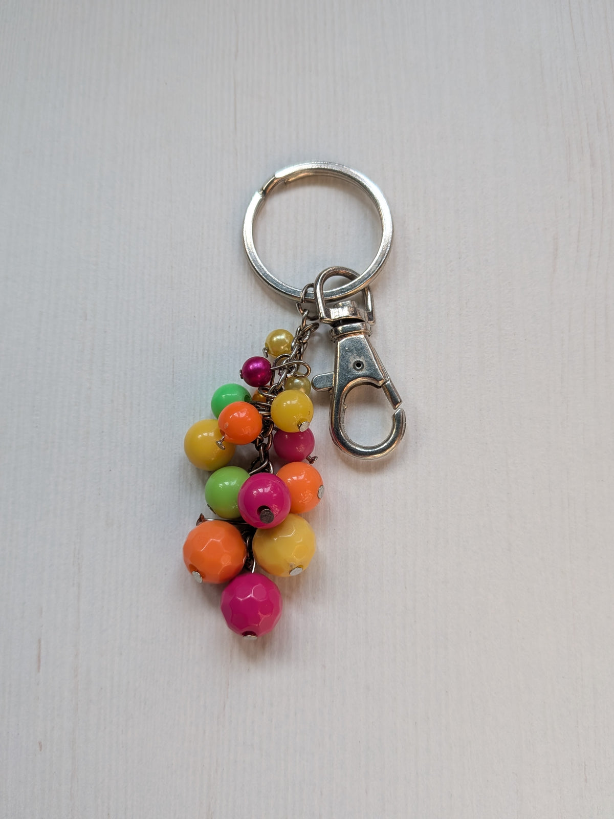 Vintage Multi-Coloured Beaded Keyring/Keychain