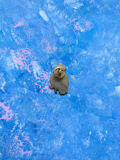Vintage Marie Curie Teddy Bear on Horse Enamel Pin Badge