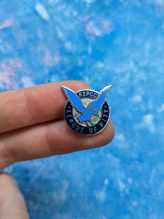 Vintage NSPCC The Children's League of Pity Enamel Pin Badge