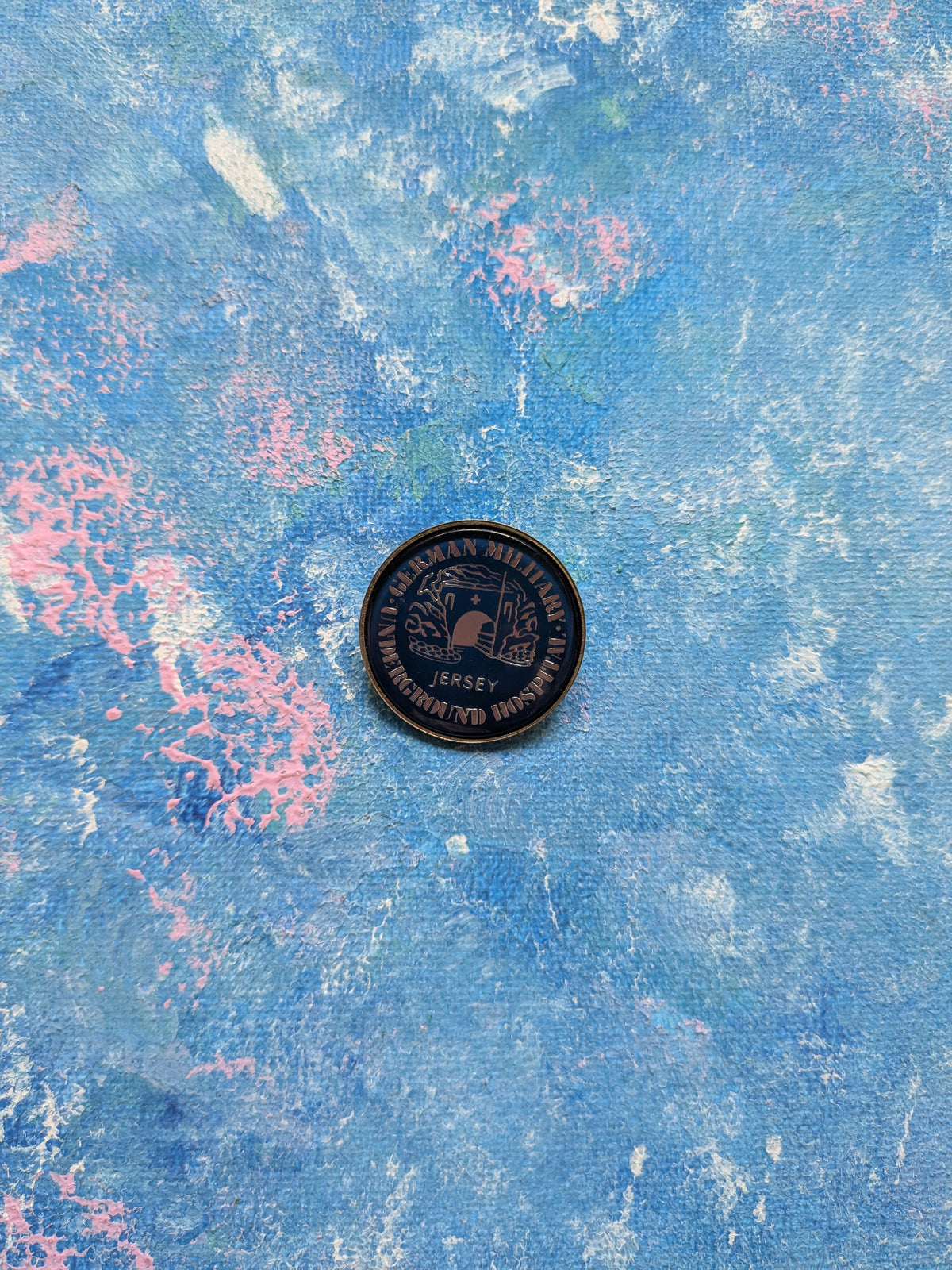 Vintage German Military Underground Hospital Jersey Enamel Badge