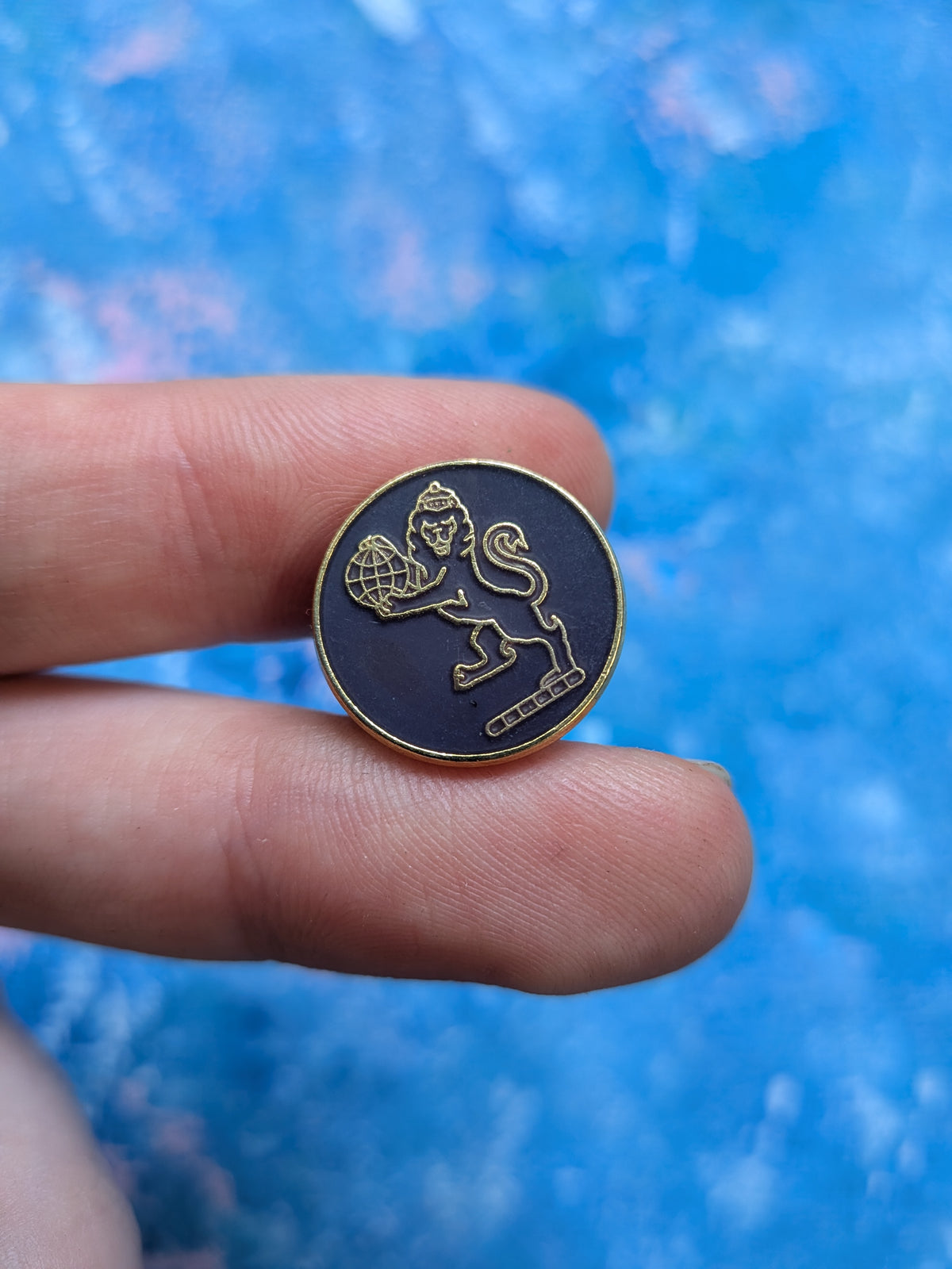 Vintage Cunard Cruise Line Lapel Enamel Pin Badge