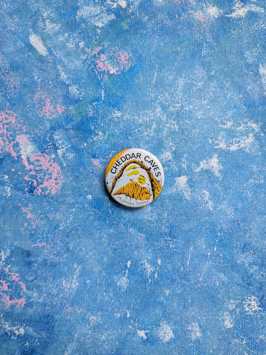 Vintage Cheddar Caves - Solomon's Temple Souvenir Badge