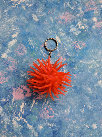 Vintage 00's/Y2K Style Orange Puffer Ball Novelty Keyring