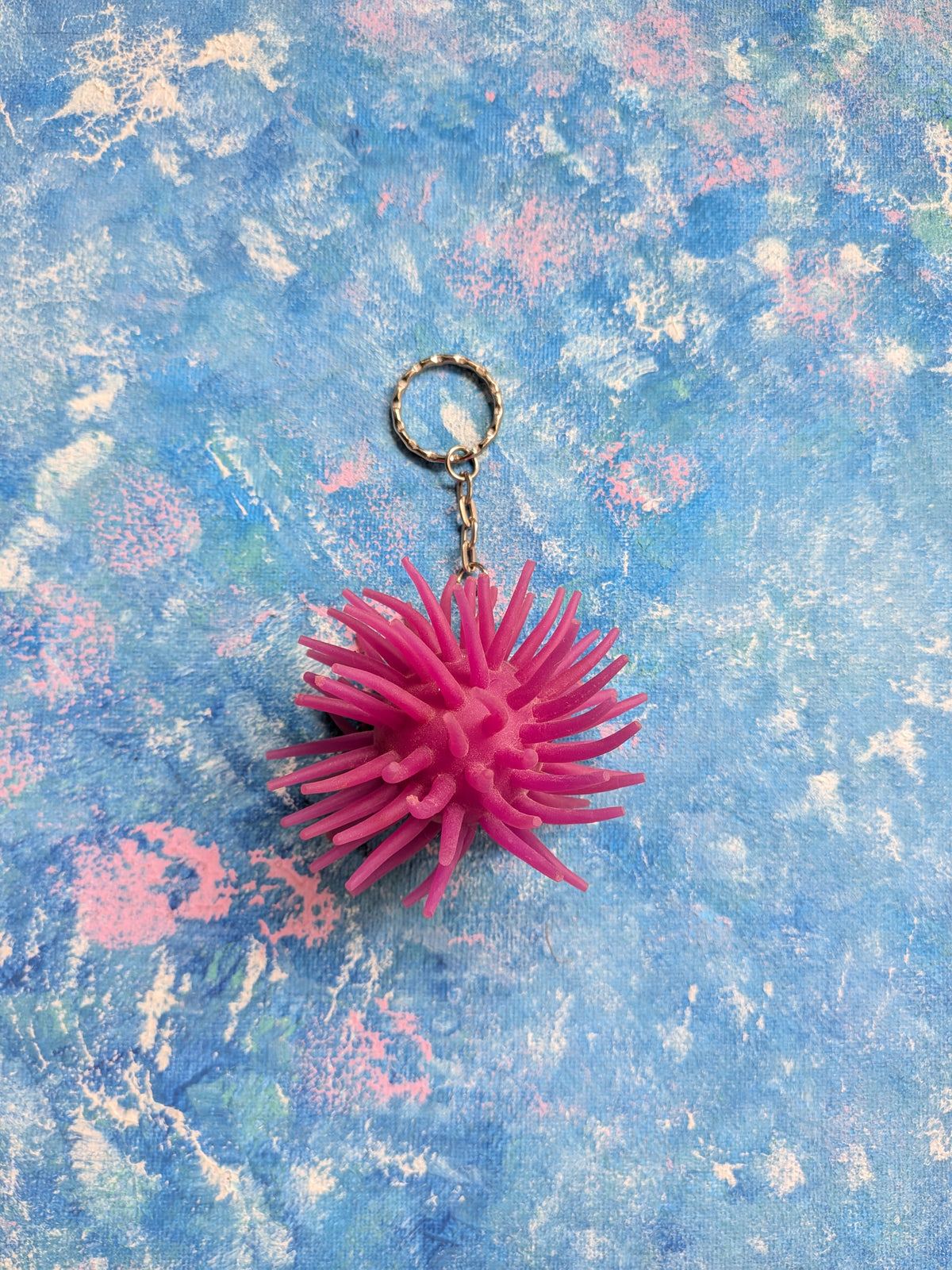 Vintage 00's/Y2K Style Pink Puffer Ball Novelty Keyring