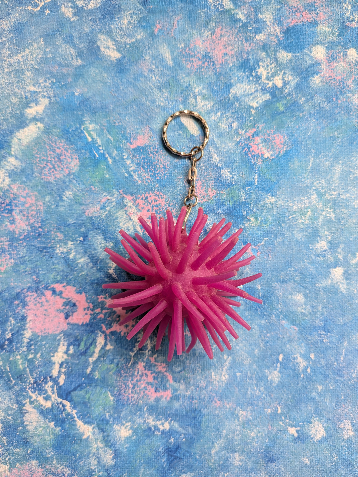 Vintage 00's/Y2K Style Pink Puffer Ball Novelty Keyring