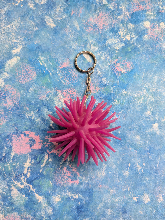 Vintage 00's/Y2K Style Pink Puffer Ball Novelty Keyring