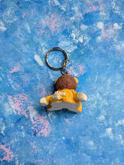 Vintage Small Resin Lion Cute Novelty Gift Keyring