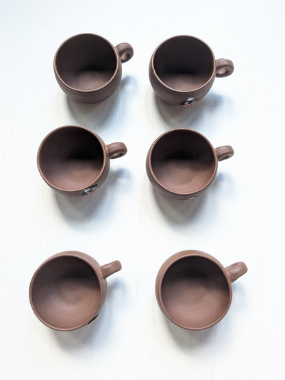 Original Chinese Yixing Brown Clay Tea Set in Gift Box - See Details
