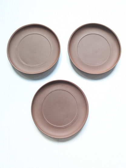 Original Chinese Yixing Brown Clay Tea Set in Gift Box - See Details