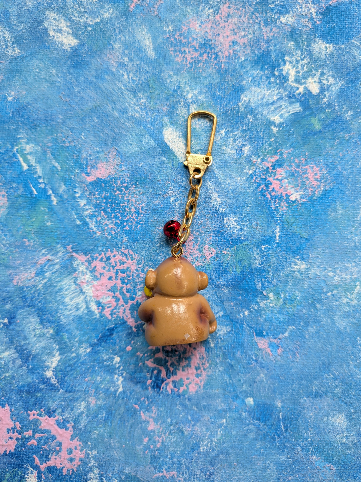 Vintage Monkey Eating Banana Cute Keyring/Keychain