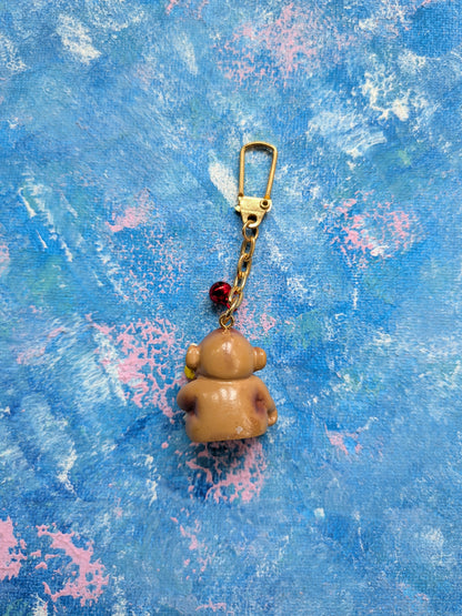 Vintage Monkey Eating Banana Cute Keyring/Keychain