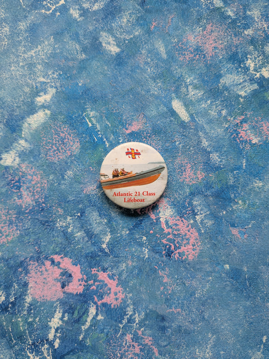 Vintage RNLI Atlantic 21 Class Lifeboat Badge - 1980s Approx