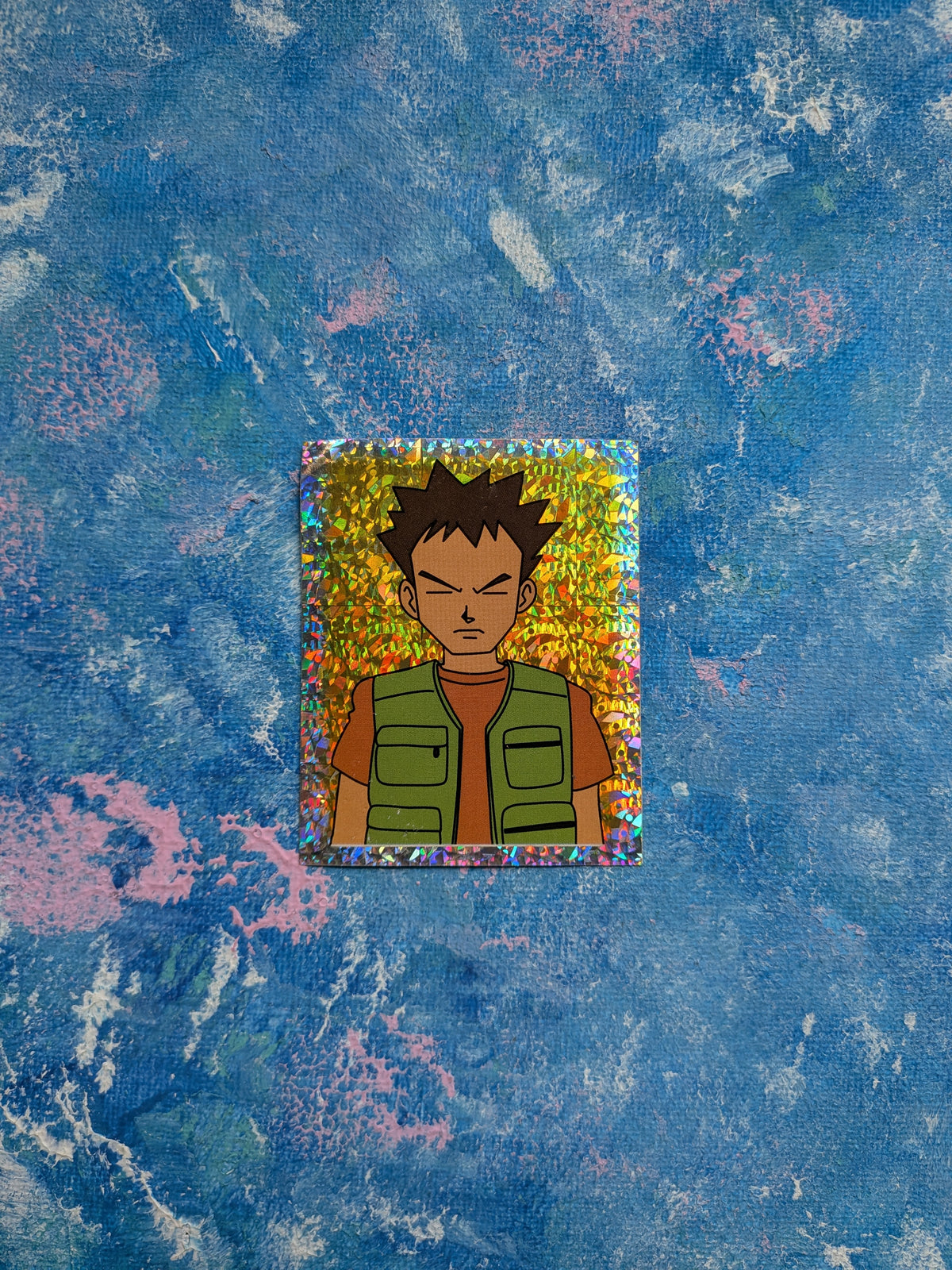 Vintage Pokemon Sticker - Brock Prism Sticker #S27 - 1999 - Merlin