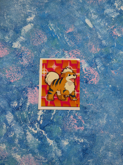 Vintage Pokemon Sticker - Growlithe #181 - 1999 - Merlin