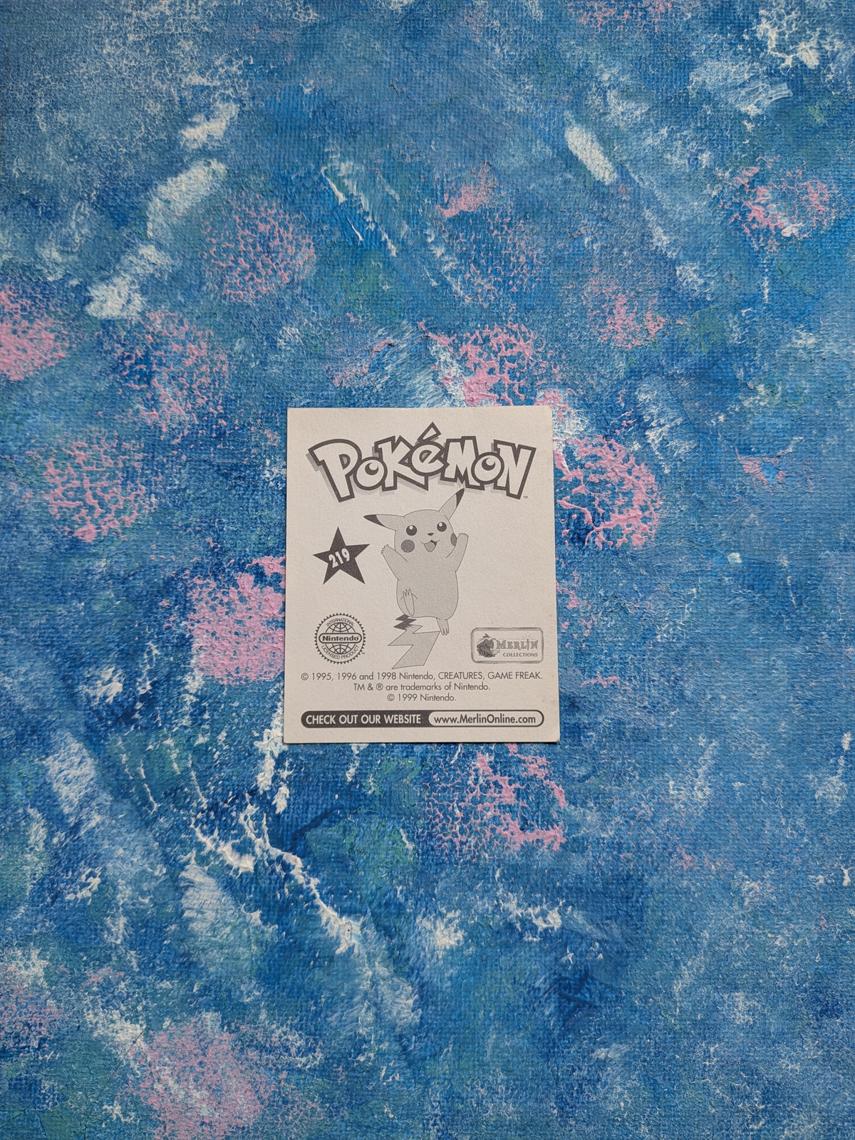 Vintage Pokemon Sticker - Alakazam #219 - 1999 - Merlin