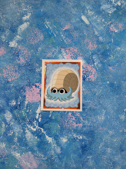 Vintage Pokemon Sticker - Omanyte #138 - 1999 - Merlin