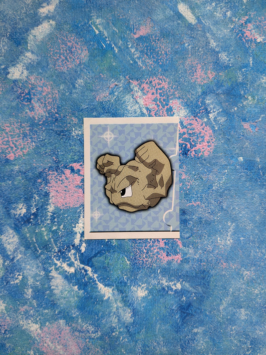 Vintage Pokemon Sticker - Geodude #222 - 1999 - Merlin