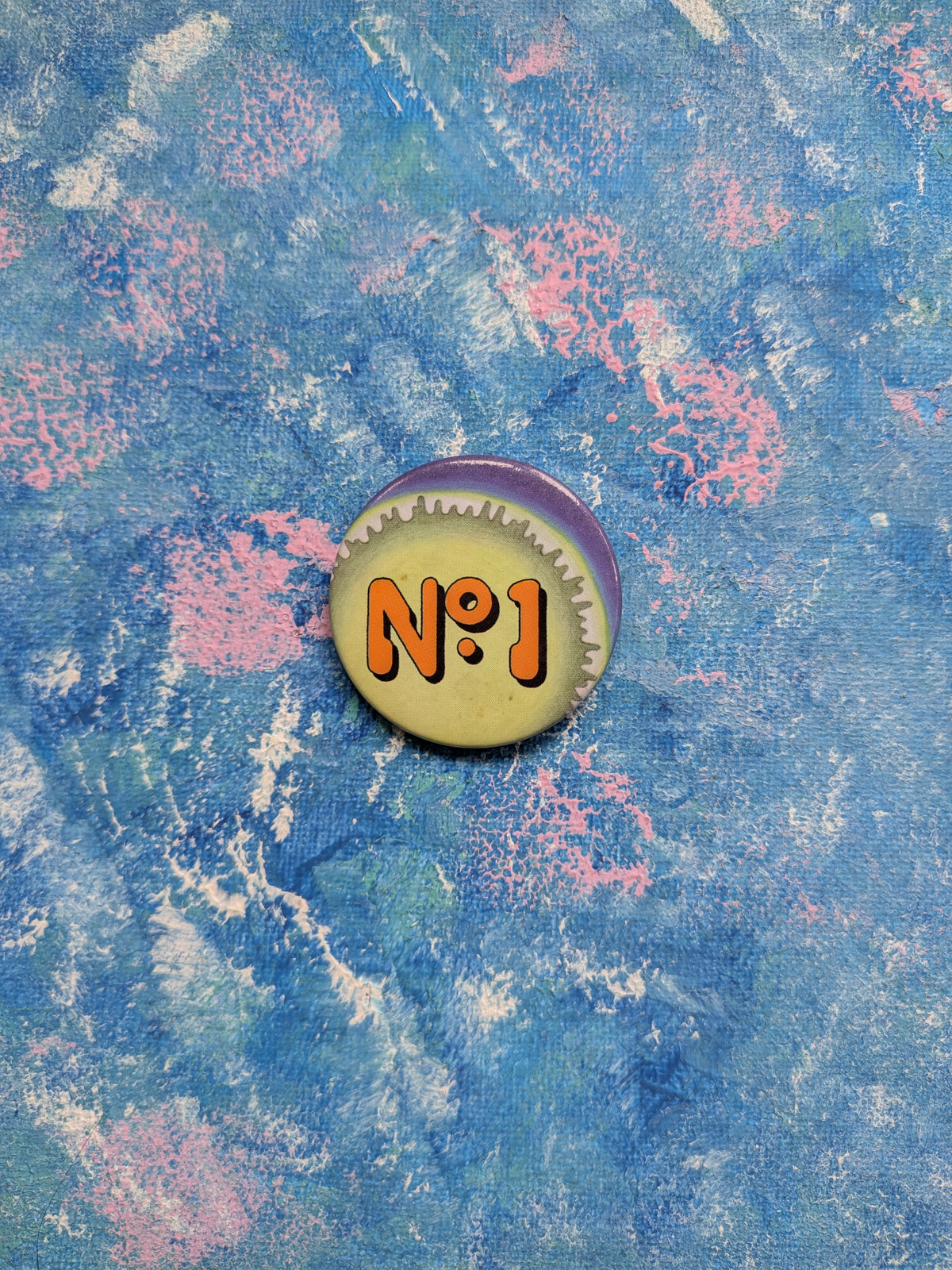 Vintage No.1 Number One Slogan Badge - 1997
