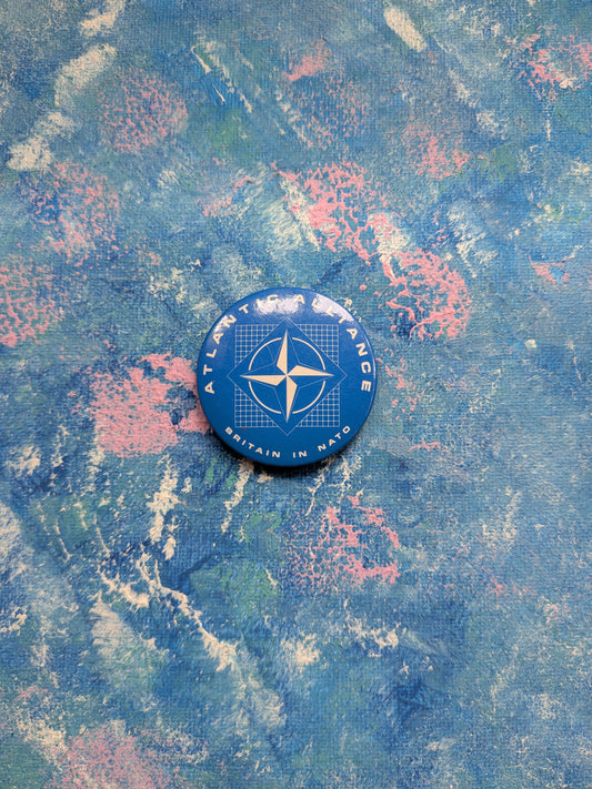 Vintage Atlantic Alliance Britain in NATO Badge - 1990s Approx