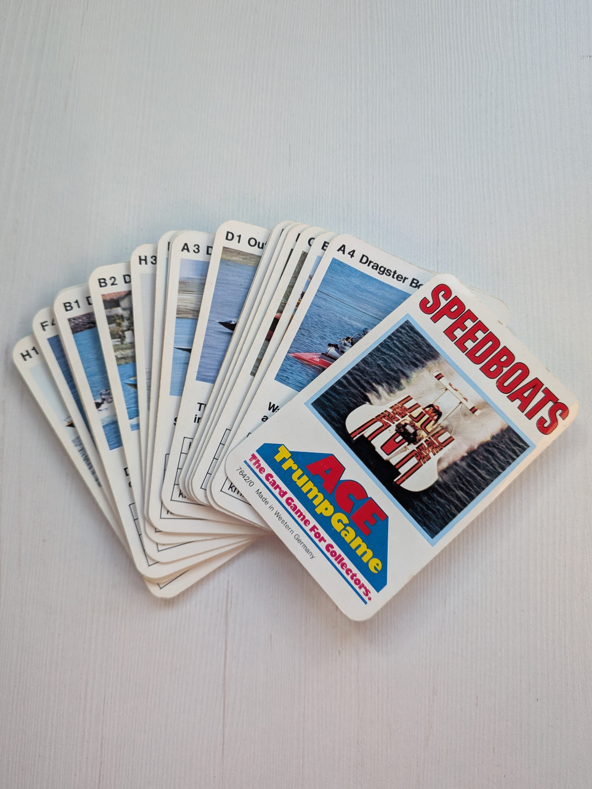 Vintage Speedboats Ace Trump Game - 1976