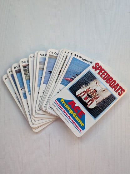Vintage Speedboats Ace Trump Game - 1976