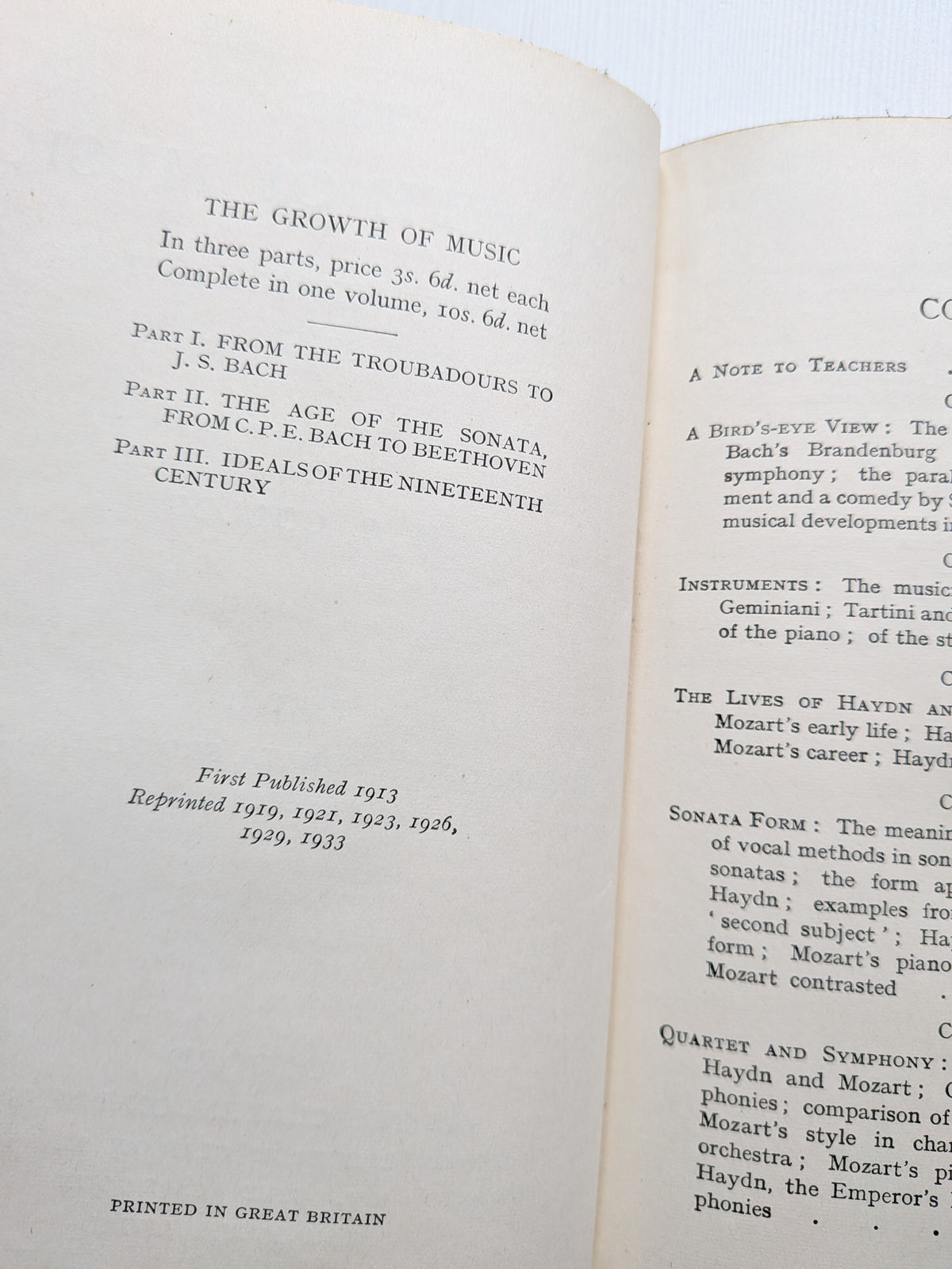 The Growth of Music Part II by H.C. Colles - 1933 - The Clarendon Press