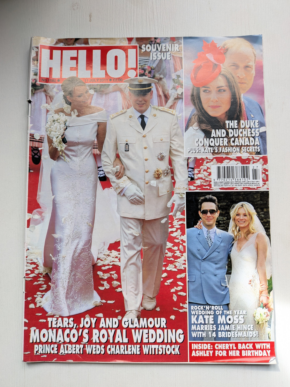 Hello! Magazine No. 1182 - 11th July 2011 - Monaco Royal Wedding/Kate Moss