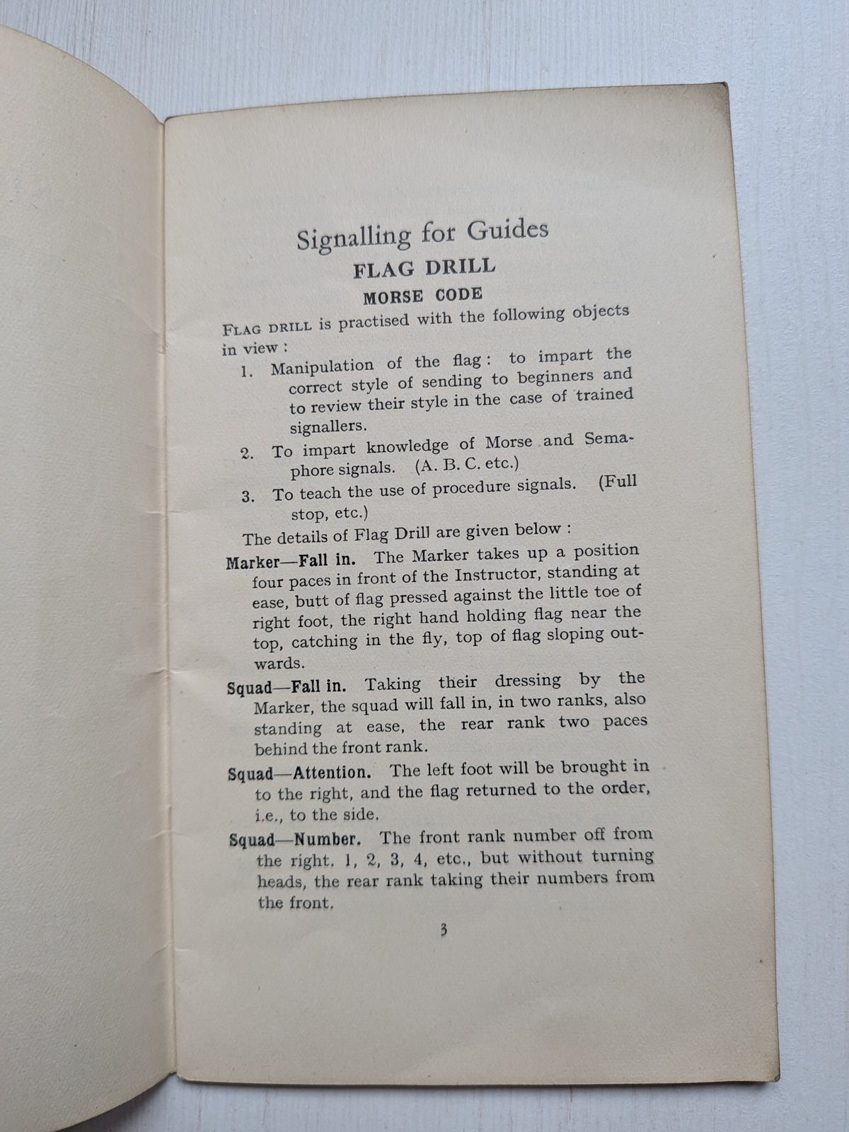Vintage Signalling for Guides Pamphlet - The Girl Guides Association, 1930s