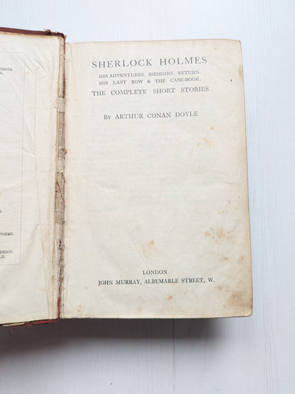 Sherlock Holmes: The Complete Short Stories by Arthur Conan Doyle - 1929