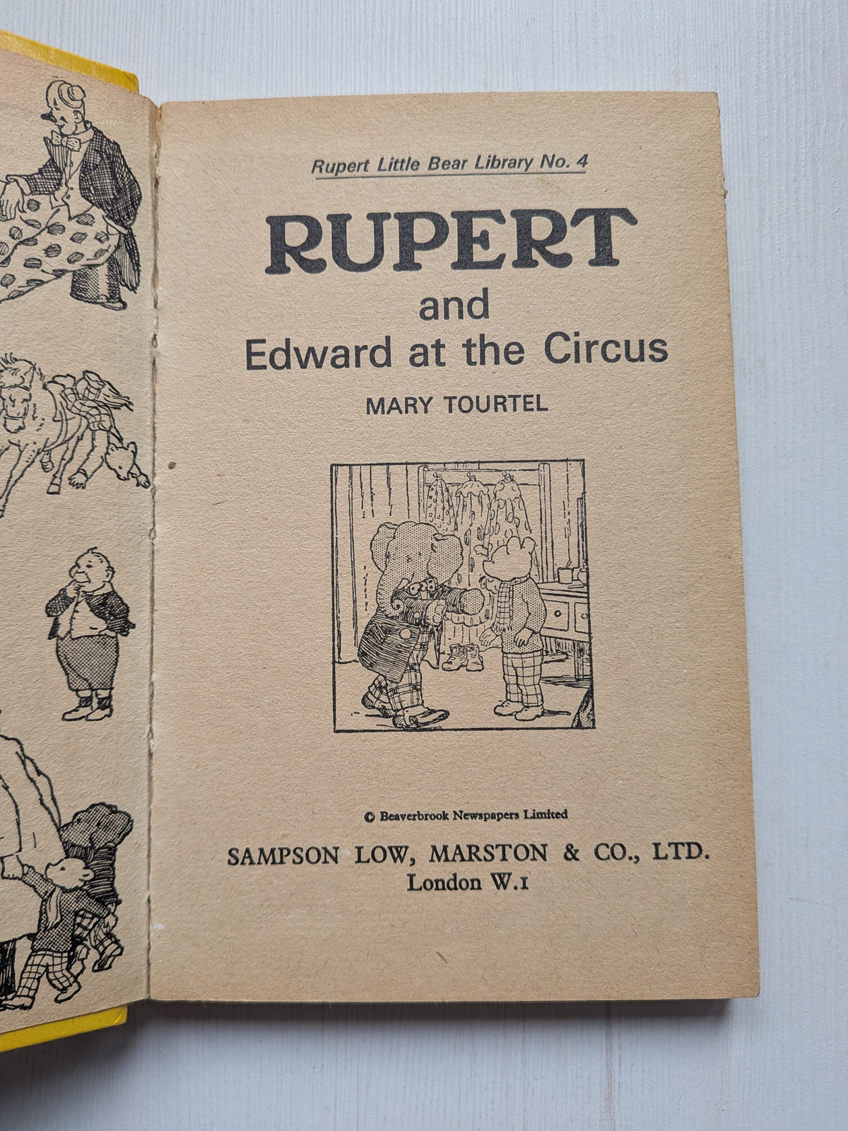 Rupert and Edward at the Circus by Mary Tourtel, Rupert Little Bear Library No.4