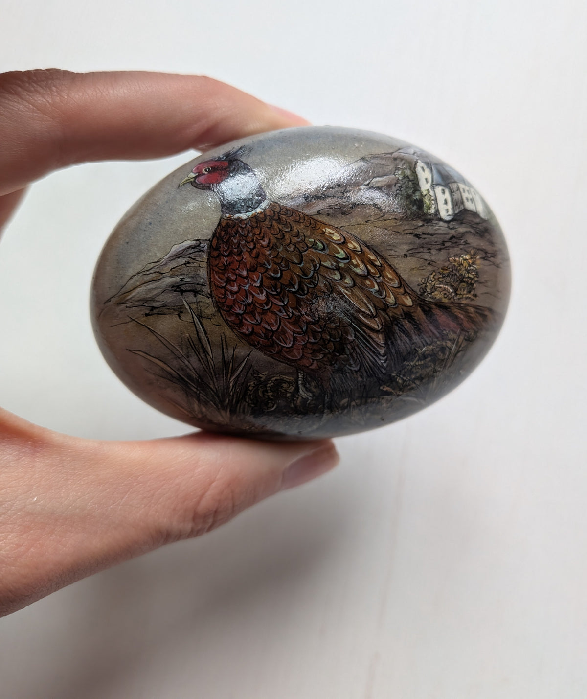 Set of 3 Bird Painting Decorative/Ornamental Stones - Shirley L Fergusson Crafts