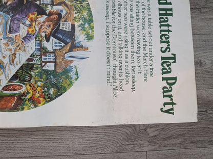 Vintage Alice in Wonderland "The Mad Hatter's Tea Party" Illustration Poster