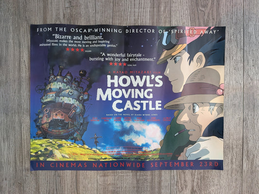 Rare Original Howl's Moving Castle 2004 UK Cinema Release Small Poster - Studio Ghibli