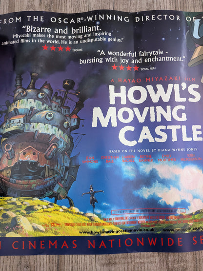 Rare Original Howl's Moving Castle 2004 UK Cinema Release Small Poster - Studio Ghibli