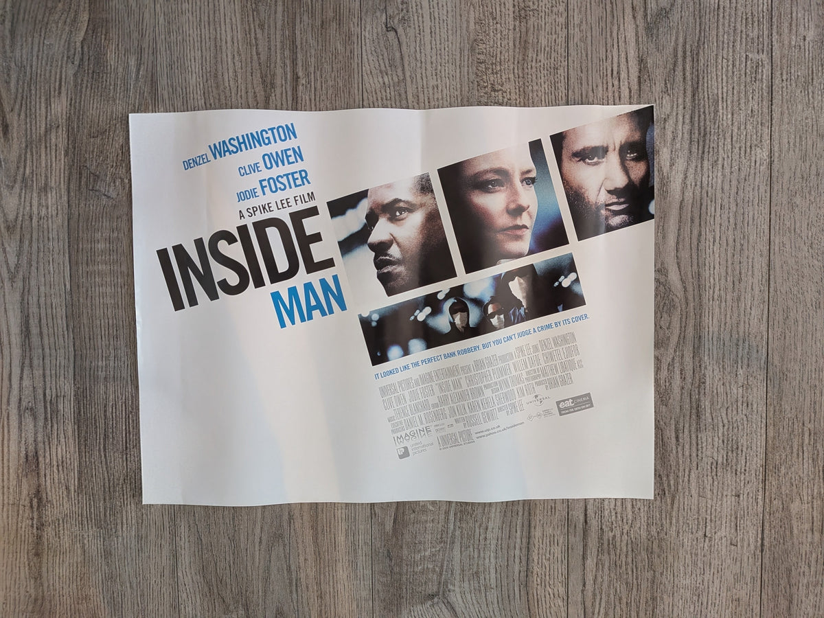 Inside Man 2006 Denzel Washington/Jodie Foster Movie UK Cinema Small Poster