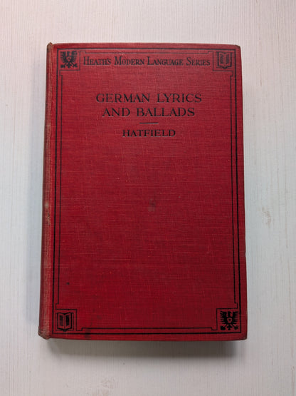 German Lyrics and Ballads by James Taft Hatfield - 1946 - D.C. Heath & Co