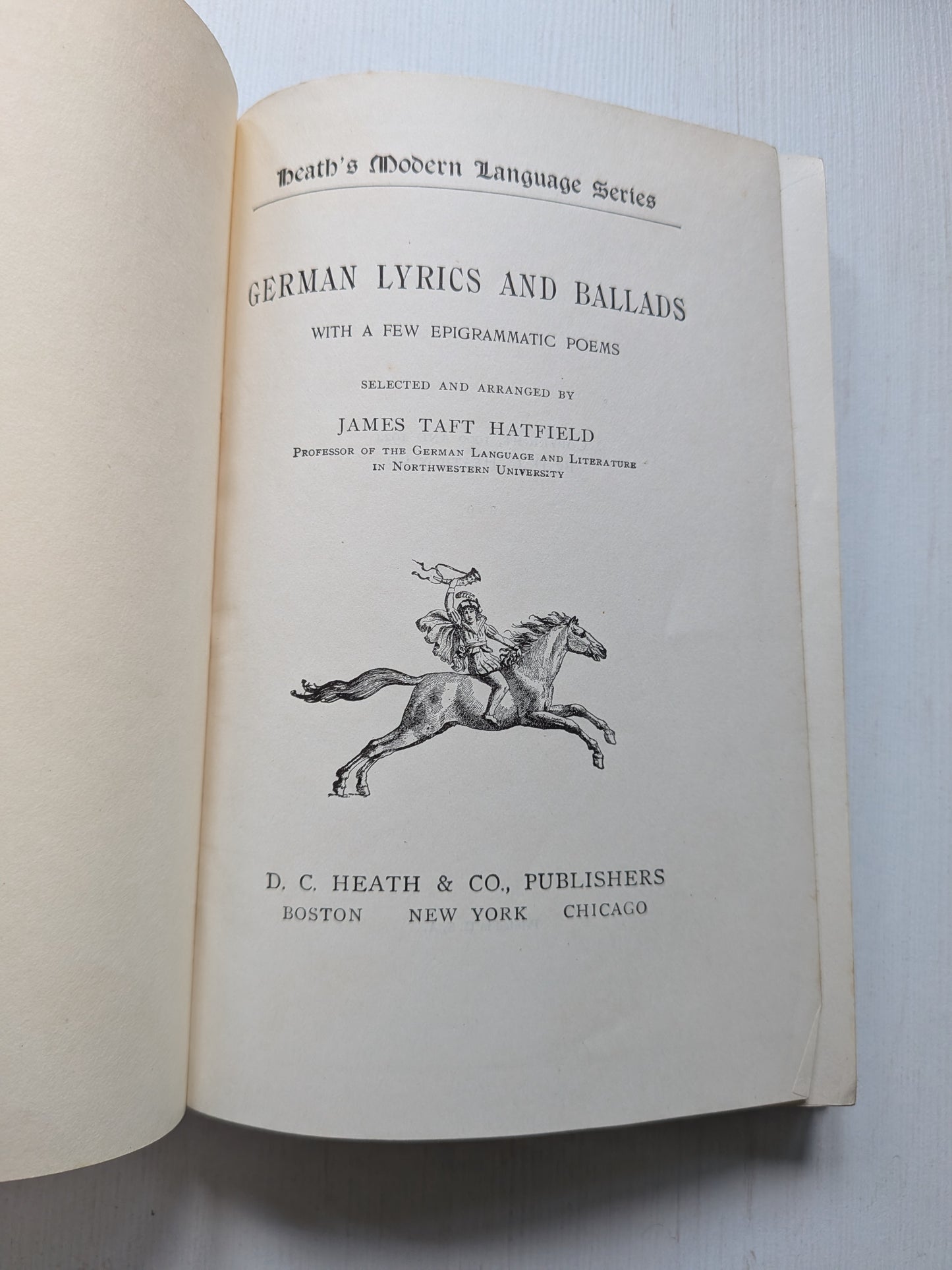 German Lyrics and Ballads by James Taft Hatfield - 1946 - D.C. Heath & Co
