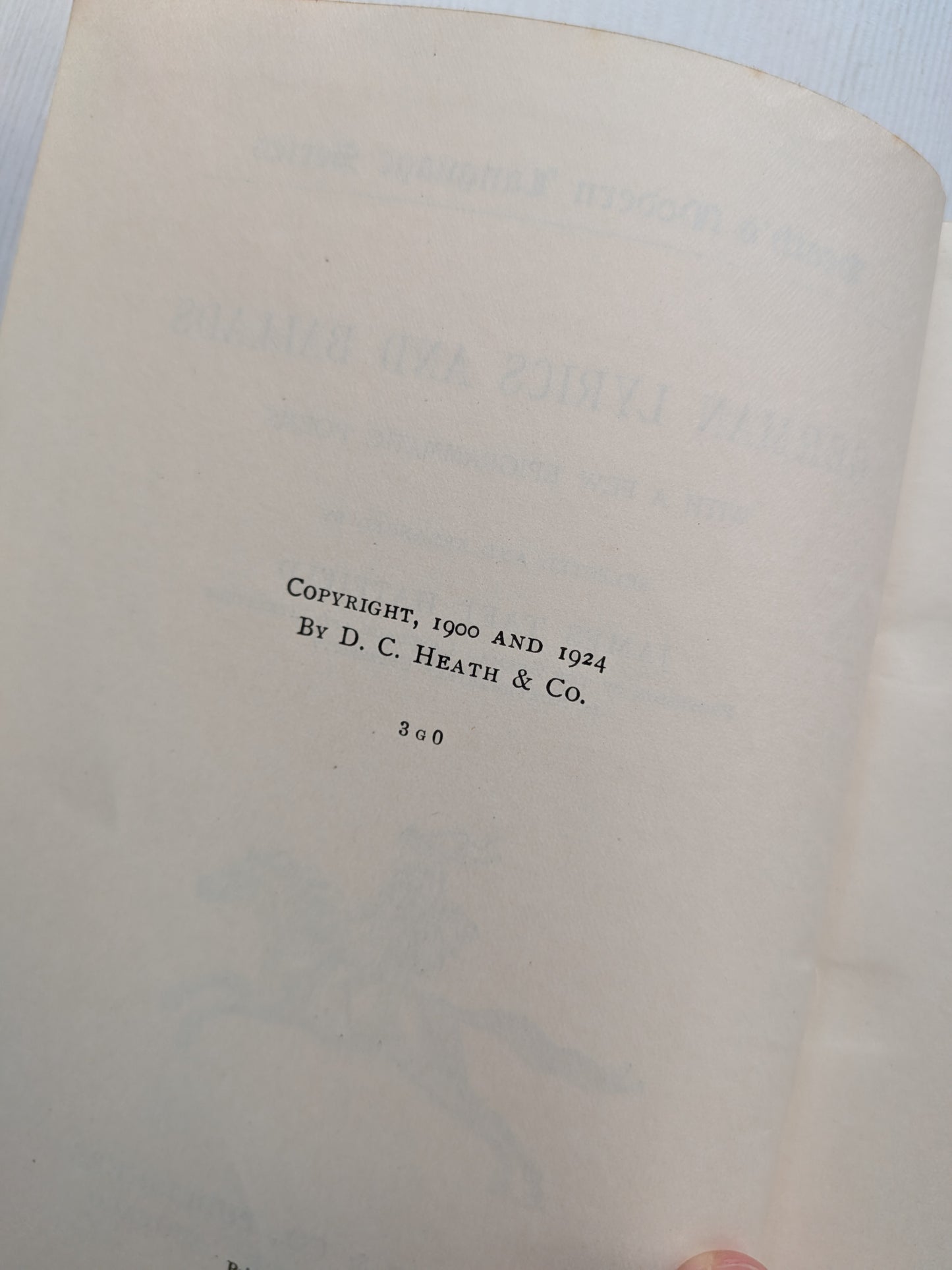 German Lyrics and Ballads by James Taft Hatfield - 1946 - D.C. Heath & Co