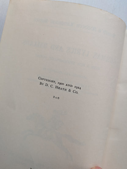 German Lyrics and Ballads by James Taft Hatfield - 1946 - D.C. Heath & Co