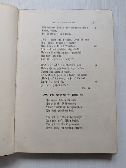 German Lyrics and Ballads by James Taft Hatfield - 1946 - D.C. Heath & Co