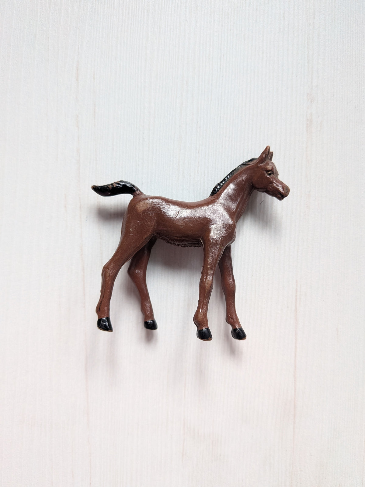 Vintage Early Learning Centre Brown Foal Horse Plastic Toy - 1990s