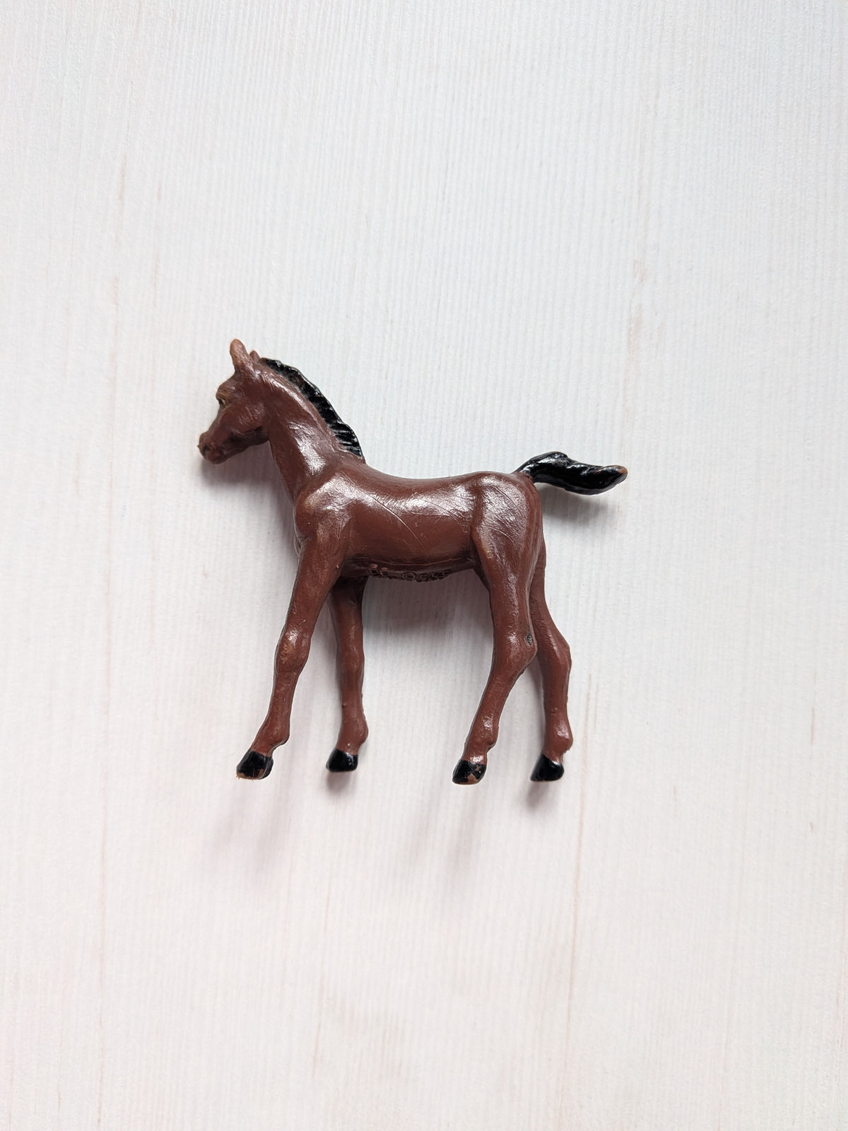 Vintage Early Learning Centre Brown Foal Horse Plastic Toy - 1990s