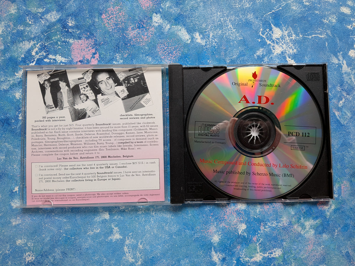 Lalo Schifrin - A.D. - Anno Domini Original Soundtrack CD - Prometheus Records