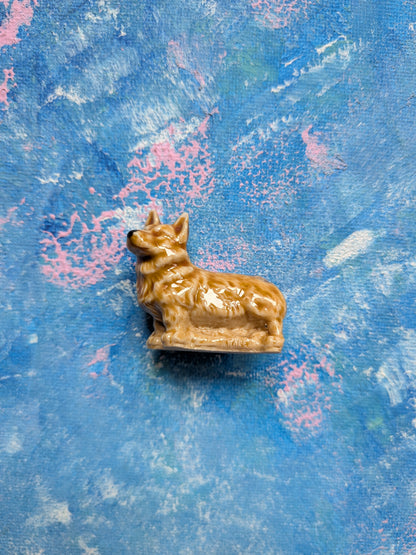 Wade Whimsies Corgi Dog Ceramic Small Figurine