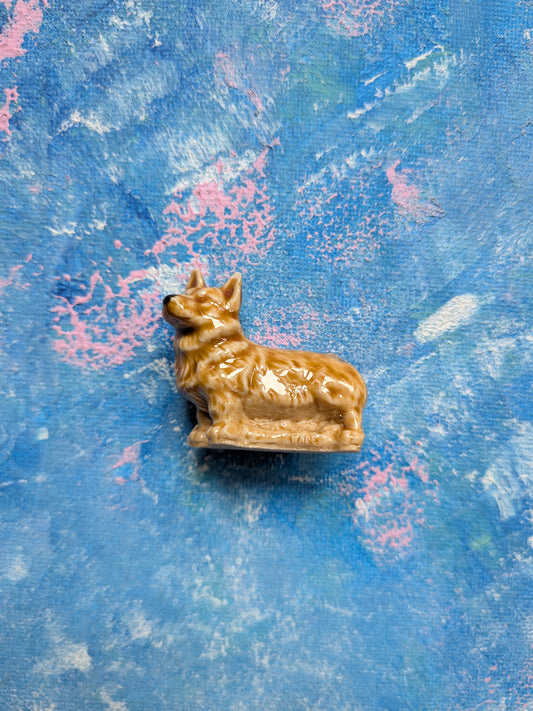 Wade Whimsies Corgi Dog Ceramic Small Figurine